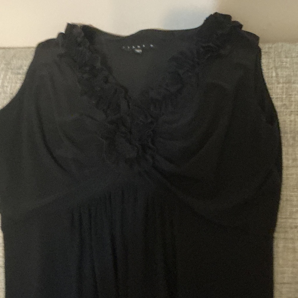 Tiana B. Black Ruffled Sleeveless Dress